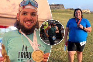 A collage of a man wearing a medal and a man wearing a hat