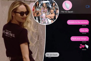 Screenshot of celebrities Candice Swanepoel, Cindy Bruna, Gigi Hadid, and Kendall Jenner, all wearing sunglasses