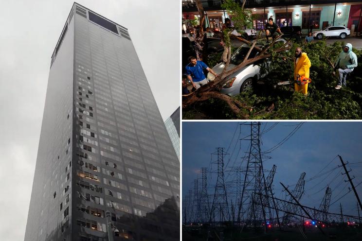 Houston severe storms blow windows out 开奖官网开奖幸运10澳洲168查询网, leave 4 dead and 1M without power