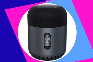 A black and grey speaker