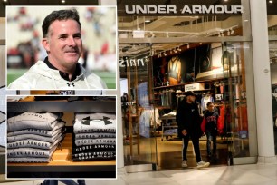 CEO Kevin Plank and Under Armour store