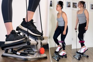 The viral mini stepper is like a pint-sized cross between a StairMaster and an elliptical machine — it simulates stair climbing but your feet don't leave the two pedals.